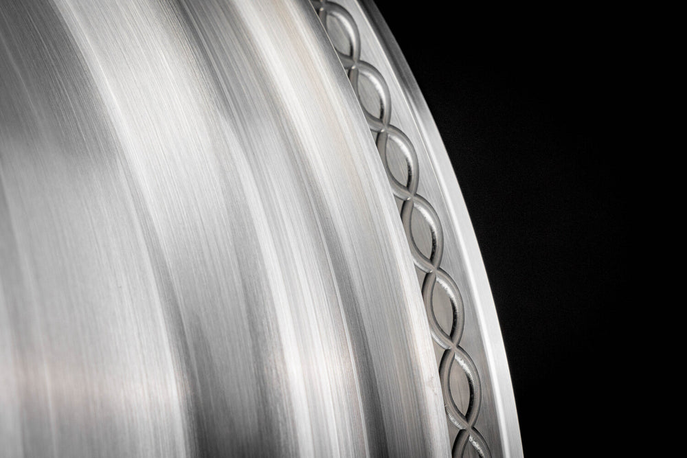  RV-MN284 custom forged wheels 20x8.5 brushed silver for F150 Lightning displayed off vehicle