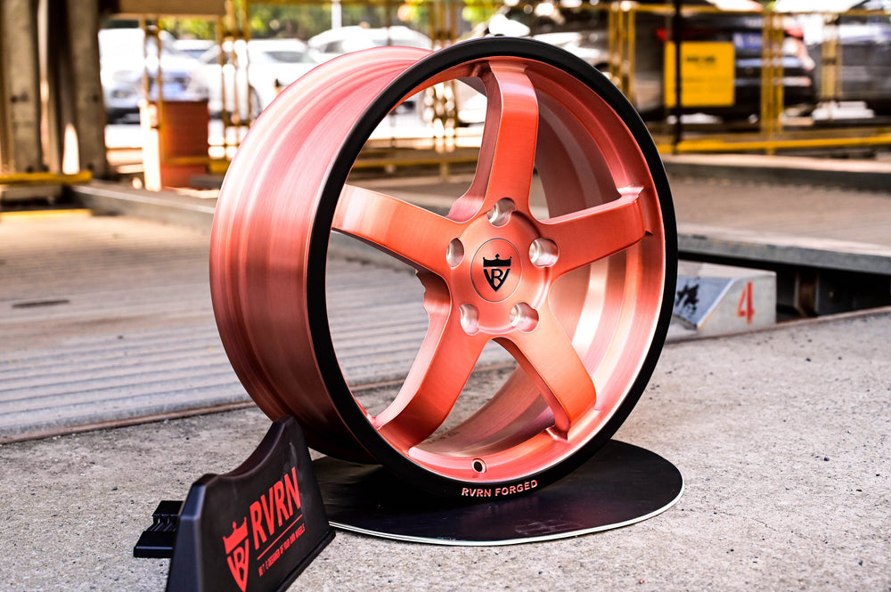 2023 Jeep Wrangler on RVRN RV-MJ01 forged wheels in Brushed Rose Gold with Matte Black Lip (photo 02)
