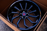 Custom forged 2-piece wheel for Corvette C1-C8 in a box, 19-inch staggered fitment, aggressive style, available in 20-inch, free shipping
