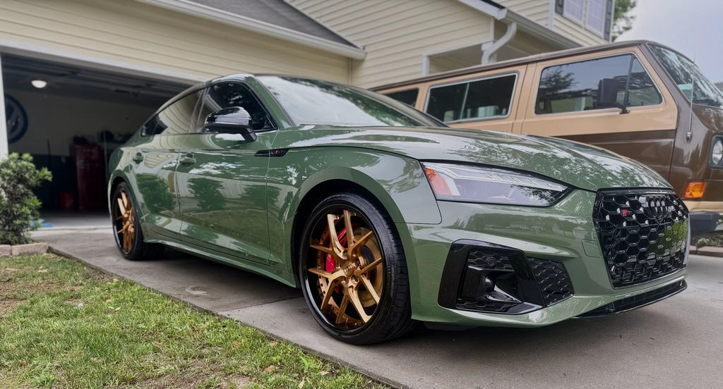 Audi S5 staggered forged wheels side angle view – RV-DR08