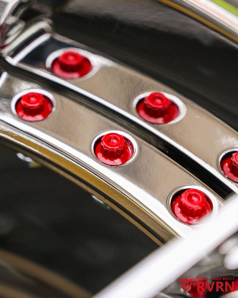 Two-piece forged structure of Corvette chrome wheels
