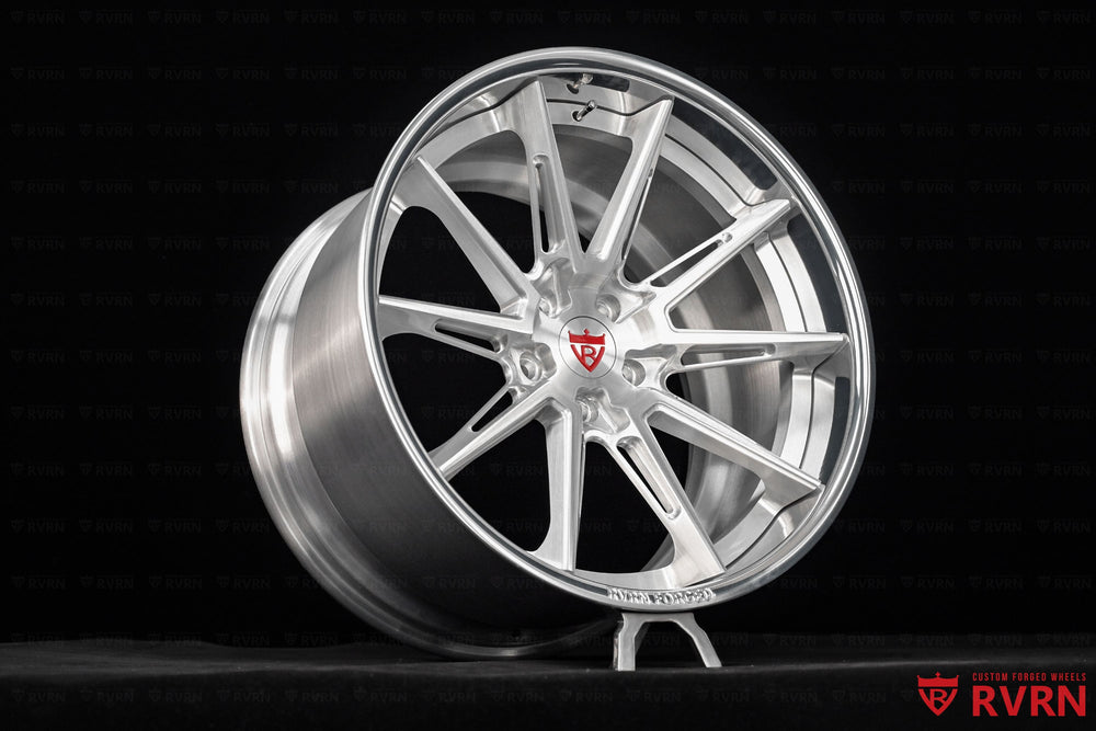 Corvette C8 Z06 spoke design brushed aluminum custom forged wheel 20x10 front