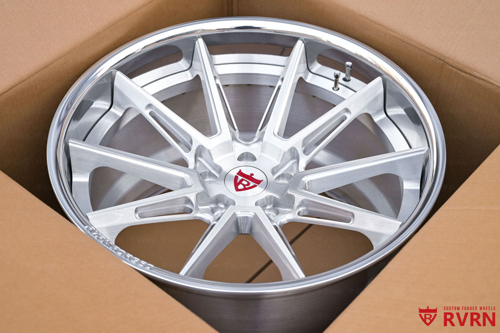 Corvette C8 Z06 wheel detail brushed aluminum spoke 20x10 front forged wheel design your own wheels