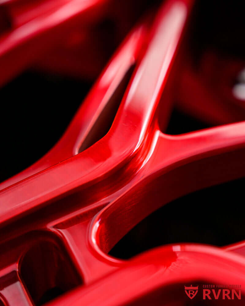 Close-up of RV-T081 Corvette C8 Stingray custom forged wheel
