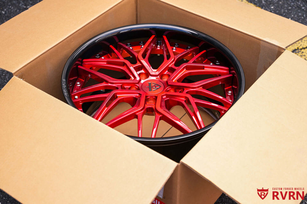 Deep dish forged wheel design RV-T081 on 2024 Corvette C8 Stingray