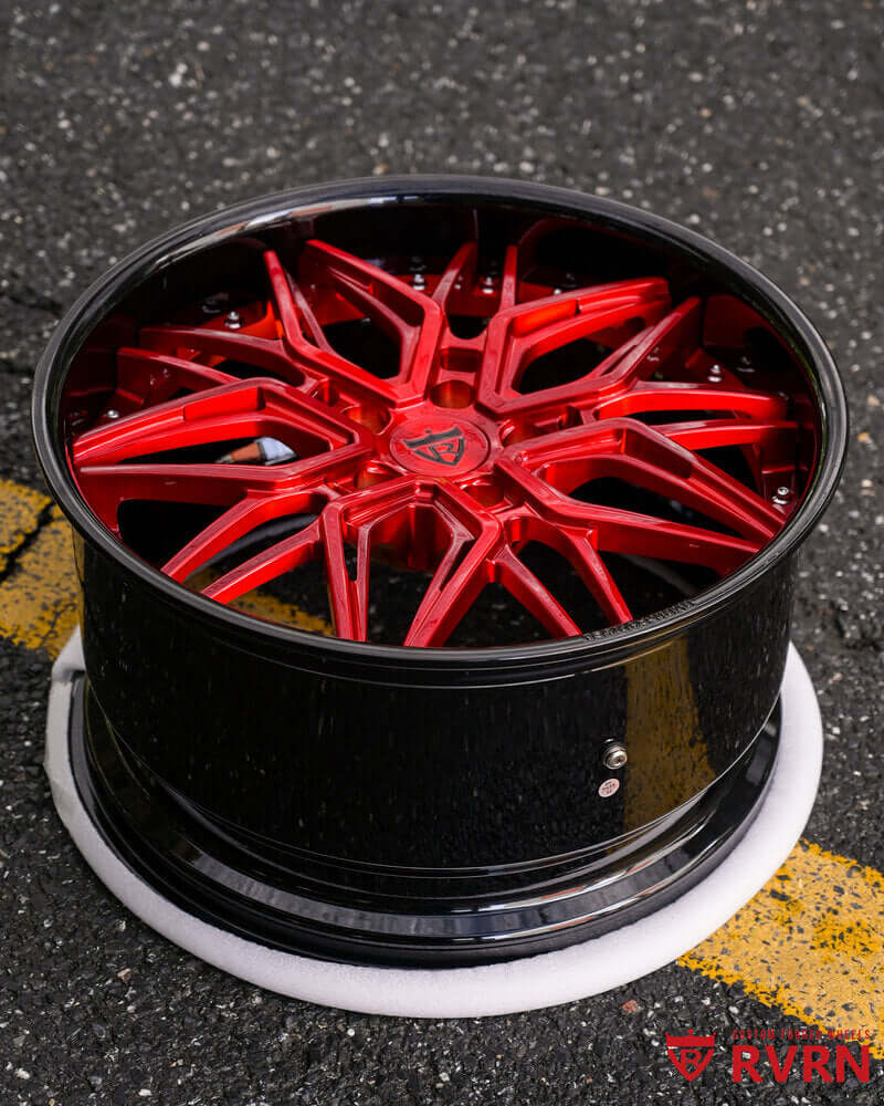 Custom designed RV-T081 two-piece forged wheel for Corvette C8