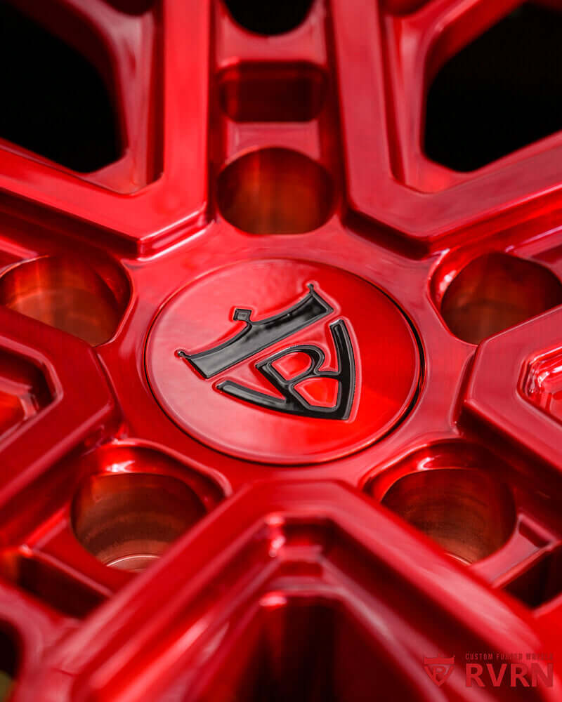 RVRN RV-T081 deep dish forged wheel setup for Corvette C8
