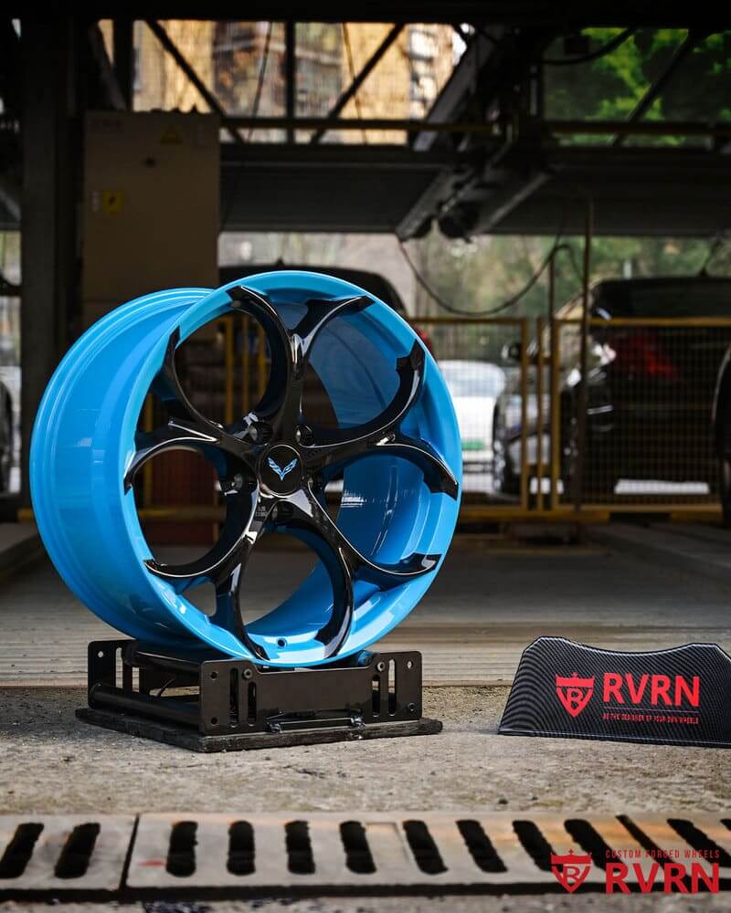 Corvette C8 Aftermarket Wheels – Custom Rapid Blue RV-MS016 – RVRN WHEELS