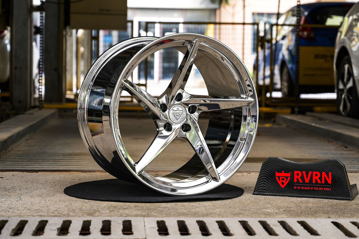 2024 Corvette C8 Z06 Custom 5 Spoke Chrome Forged Wheels: RV-MC35