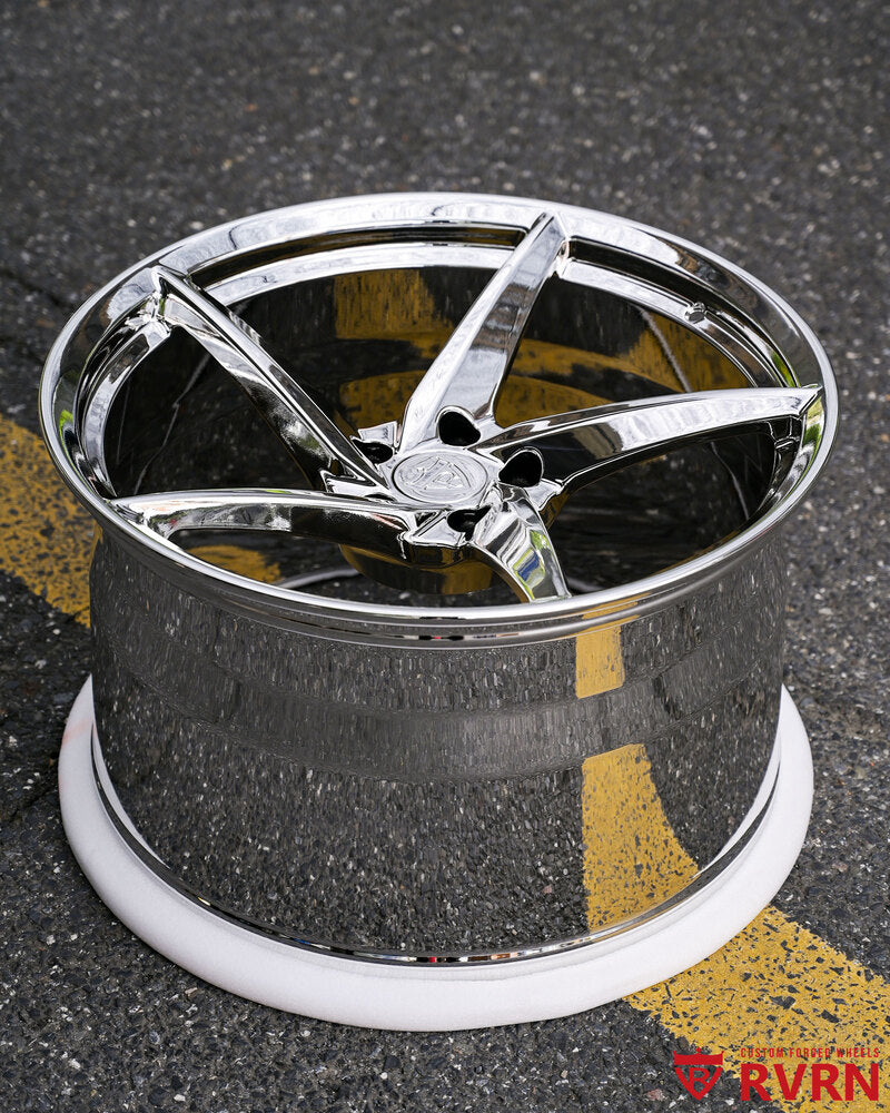 5 spoke Corvette wheels forged chrome RV-MC35 finish