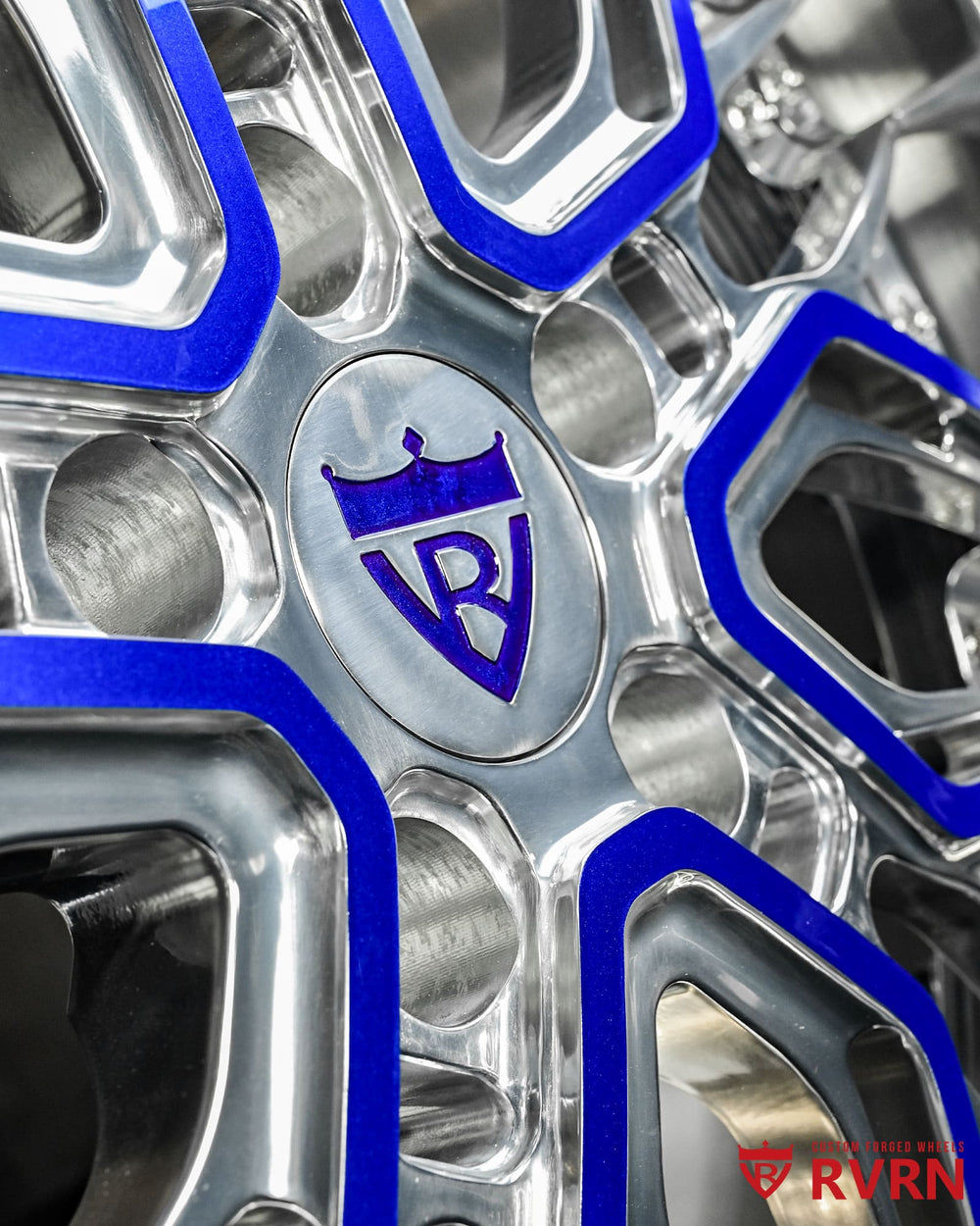 Side profile of RV-T081 forged wheels on 2024 Corvette C8, 19x8.5 +52MM front, 20x11 +64MM rear