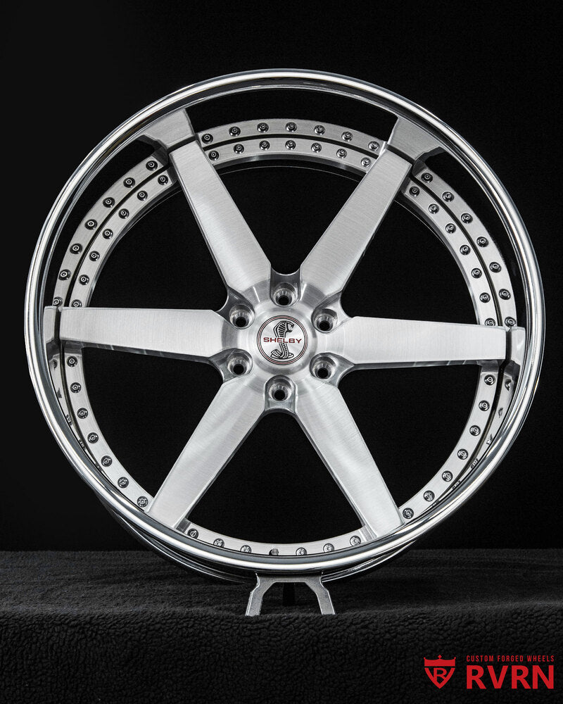 Deep dish chrome barrel on RVRN RV-DF14 forged wheels for Ford trucks