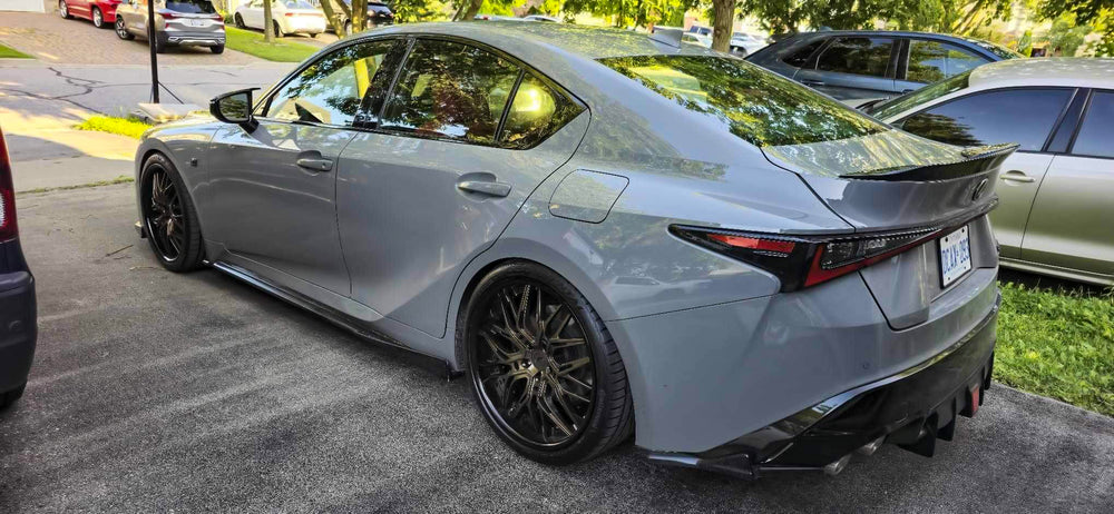Custom gloss bronze forged wheel on Lexus IS500 F Sport – front angle