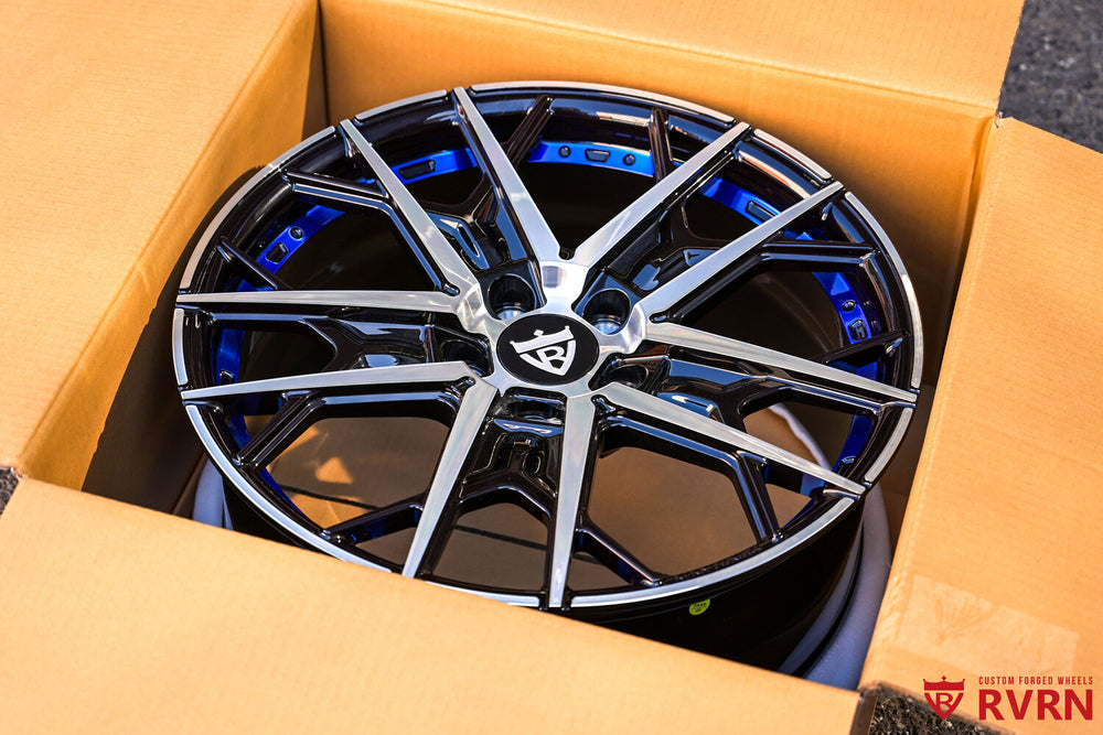 Gloss black barrel custom forged Mini Cooper wheels 18x8