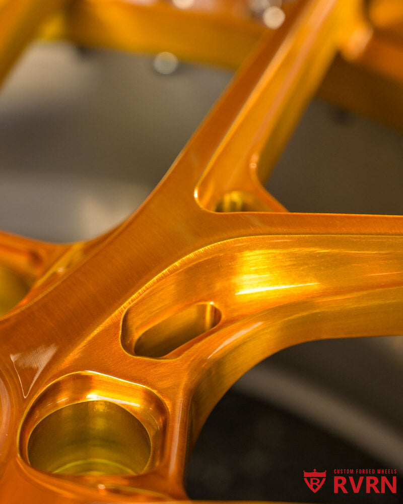 Tesla Gold Rims Tesla Model Y Forged Wheels | Custom RV-DR08D Design – RVRN WHEELS