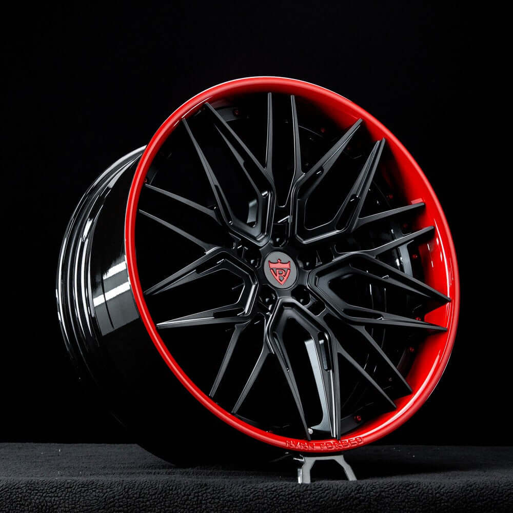 BMW XM RV-T081 front 24x10 wheel with matte black spokes