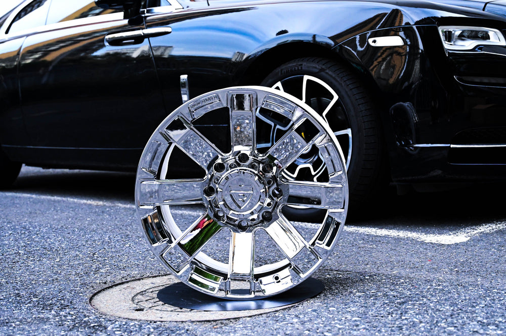 2024 GMC Denali 2500HD on RVRN RV-MG01 custom forged wheels in chrome - 03