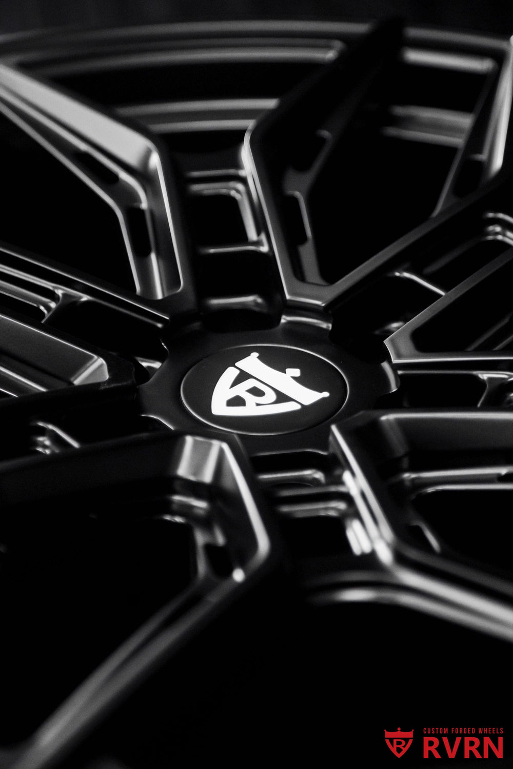 2025 Cadillac Lyriq equipped with custom forged wheels designed for OEM brake clearance, featuring RVRN RV-MR616 Cadillac wheels in 20x9.5 sizing.