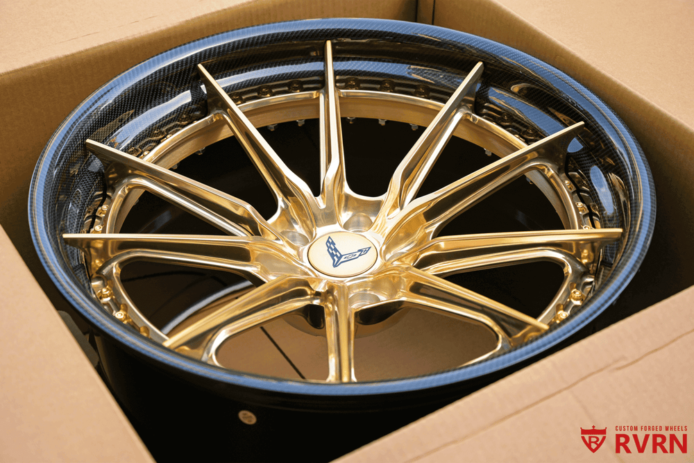 Complete RV-DC05 custom wheel setup for Corvette owners