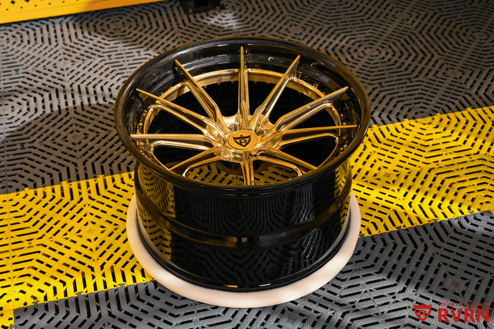 Corvette C8 with RV-DC05 wheels on the track – high performance style