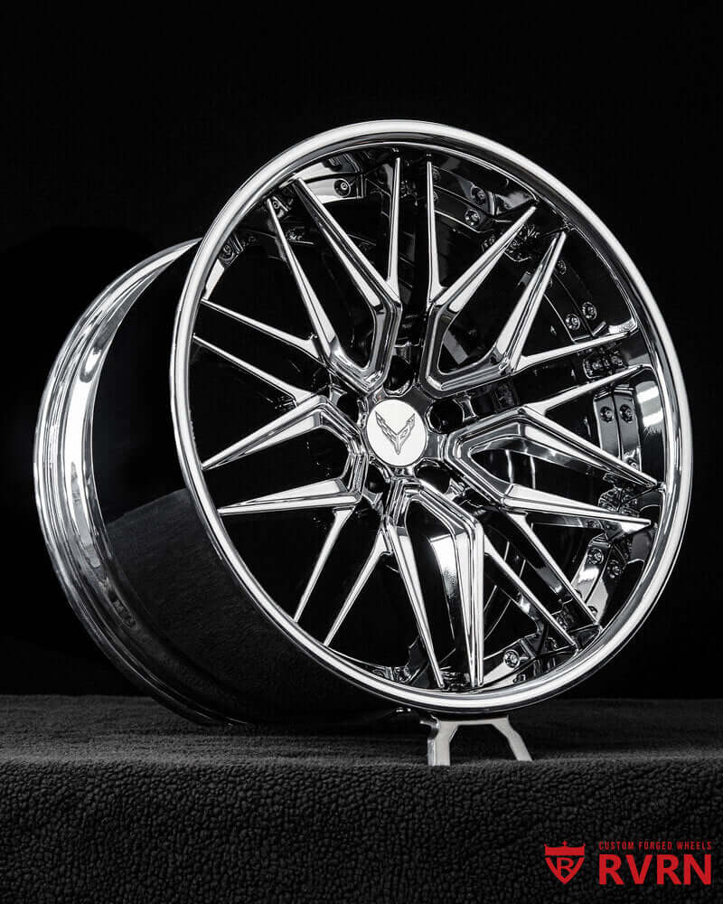 Corvette C8 Z06 RV-T081 two-piece forged chrome wheel