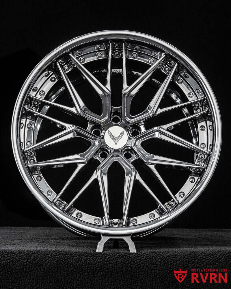 Corvette C8 Z06 RV-T081 concave chrome forged wheel design