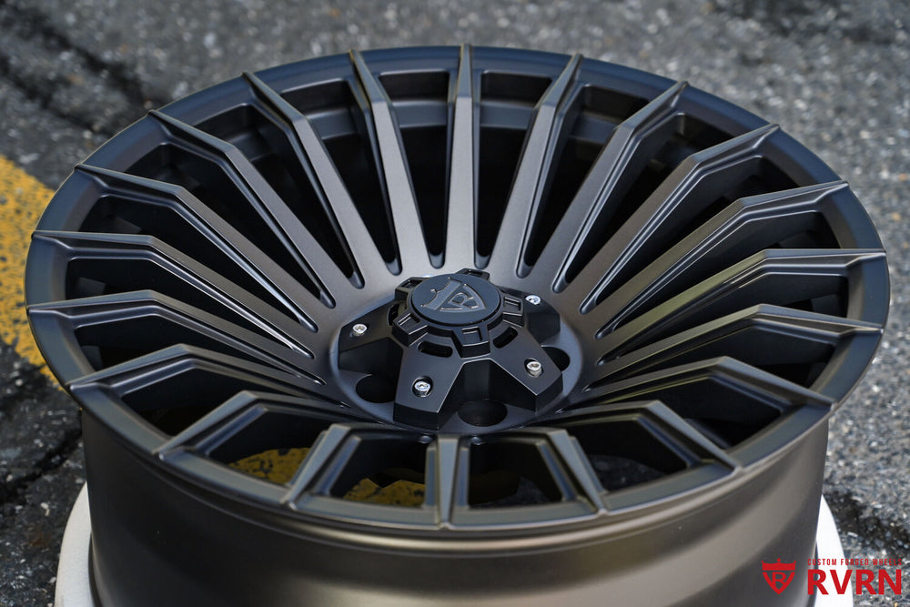Defender 20x10 wheels RT-02M forged matte black concave fitment
