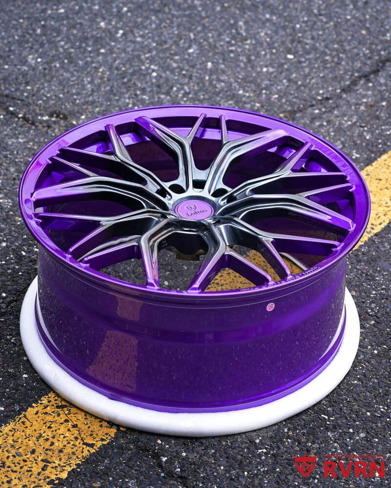 Purple metallic forged wheels perfect for full-size SUVs like the Durango