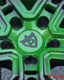 RVRN center cap Corvette C8 E-Ray forged wheels RV-T081 custom forged wheel branding detail