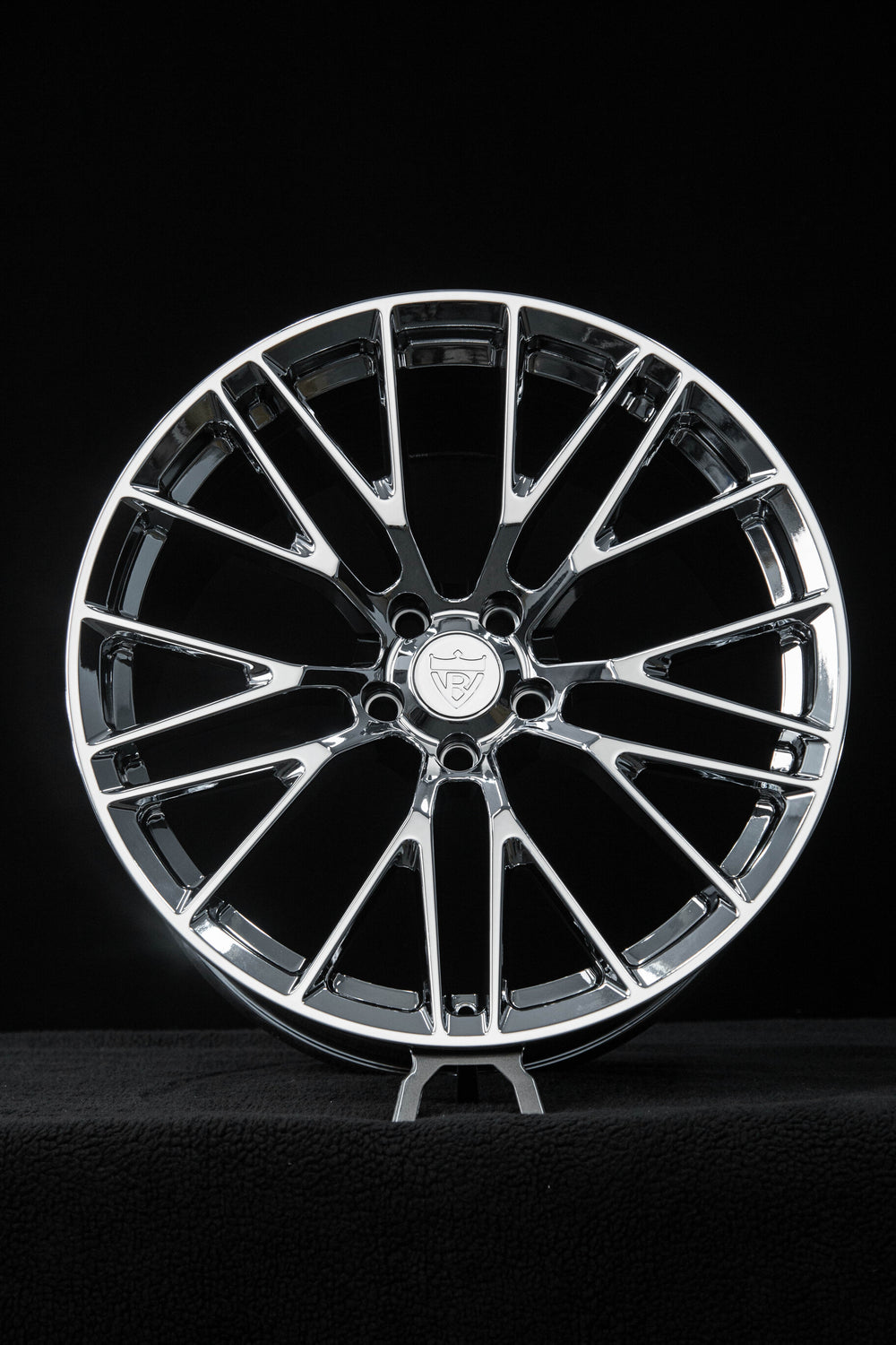 Corvette chrome forged wheel RV-MC65 side profile concave design