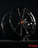 Gloss black McLaren Artura custom wheel fitment with RV-MC29 forged wheels engineered for supercar performance