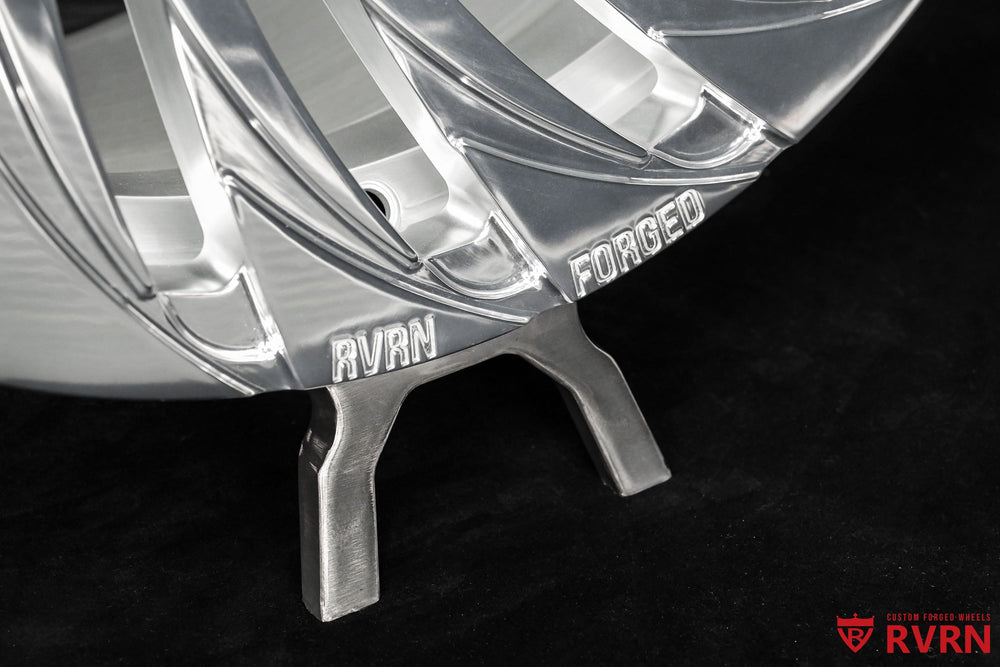 RV-MF150 polished aluminum wheels installed on 2026 Tesla Model S Long Range