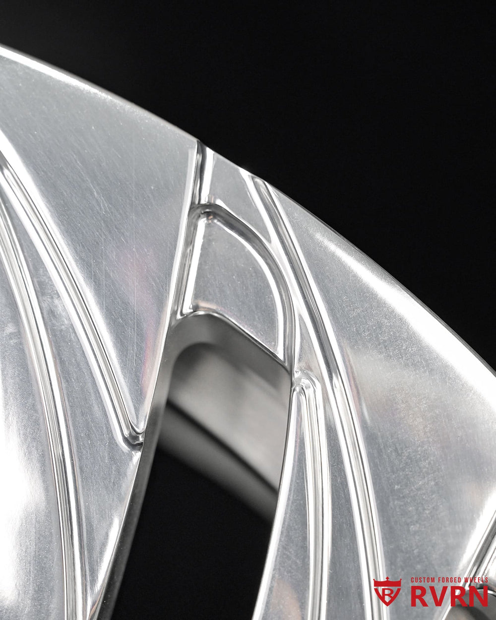 Spoke angle detail of RV-MF150 wheels, designed for Tesla Model S 2026