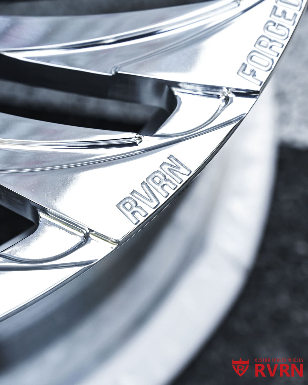 Full rotation view of all-polished RV-MF150 forged wheels for Tesla Model S