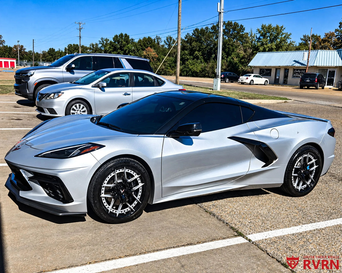 2026 Corvette C8 Stingray on RVRN Gloss Black RV-DR08D Forged Wheels 1 ...