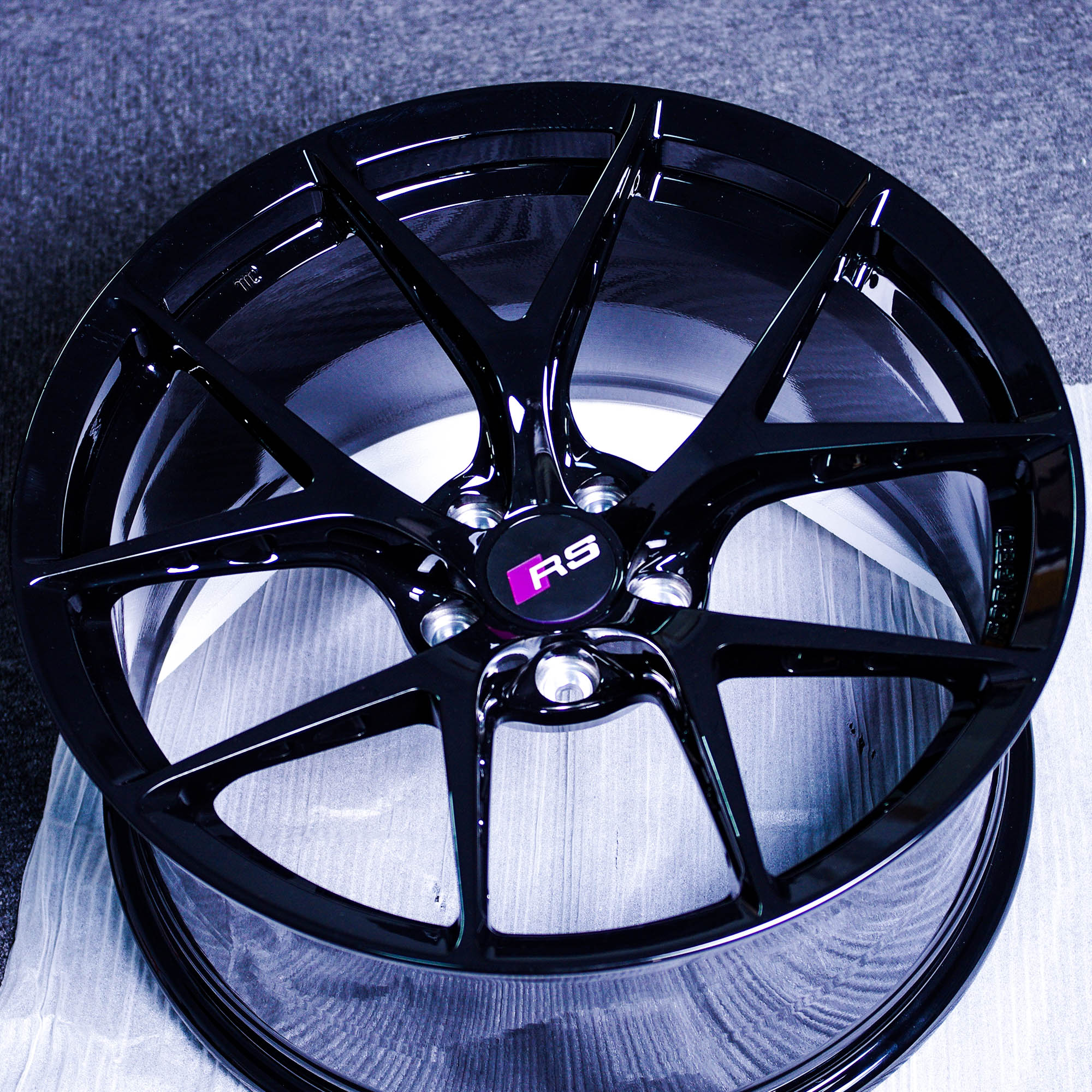 Wheels for Audi- Audi RS4 Custom Forged Performance Rims-Gloss Black
