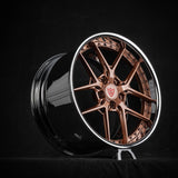 RVRN RV-DR08D custom bronze chrome wheels for Corvette C7 Grand Sport in 19x10/20x12 setup for an aggressive look