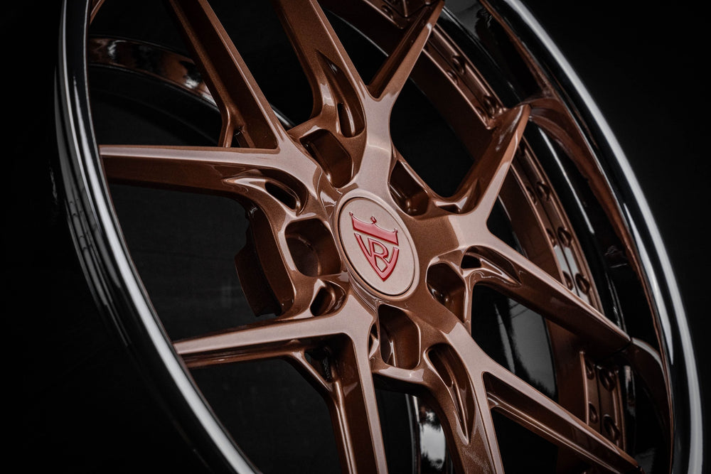 Custom Bronze Chrome RVRN RV-DR08D Wheel for Corvette C7 Grand Sport 19x10/20x12 setup for an aggressive look