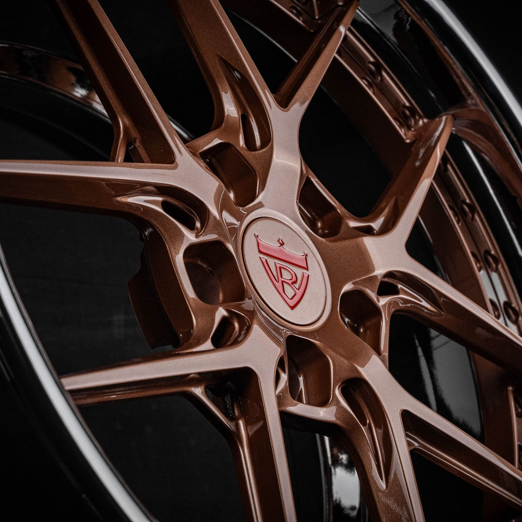 Custom Bronze Chrome RVRN RV-DR08D Wheel for Corvette C7 Grand Sport 19x10/20x12 setup for an aggressive look