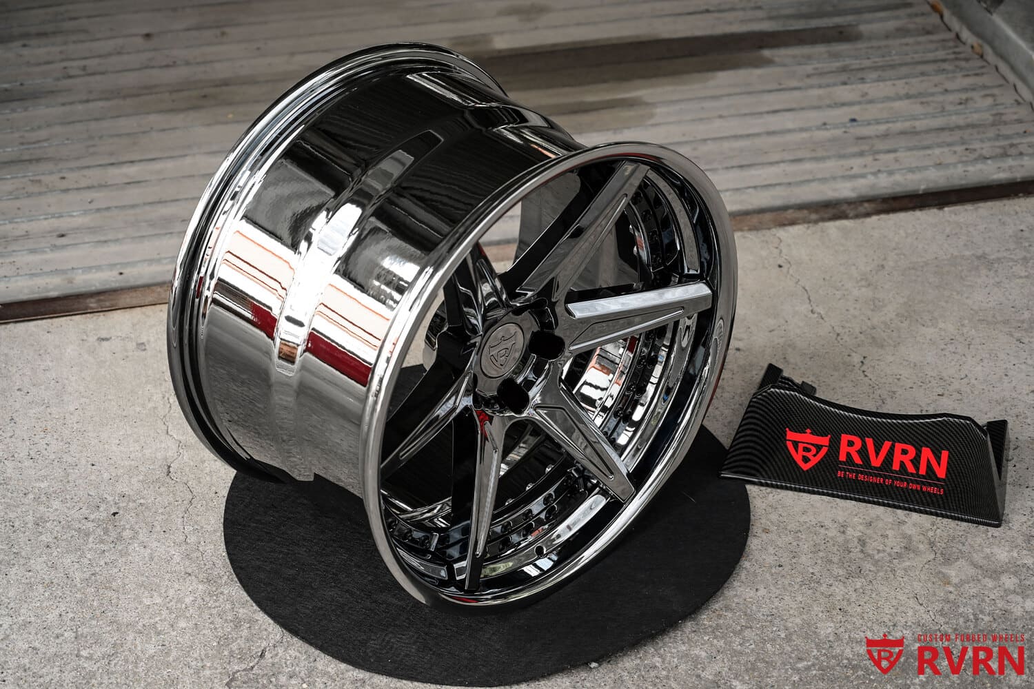 Corvette C8 Wheels: Custom Black Chrome RV-DC19 Rims – RVRN WHEELS