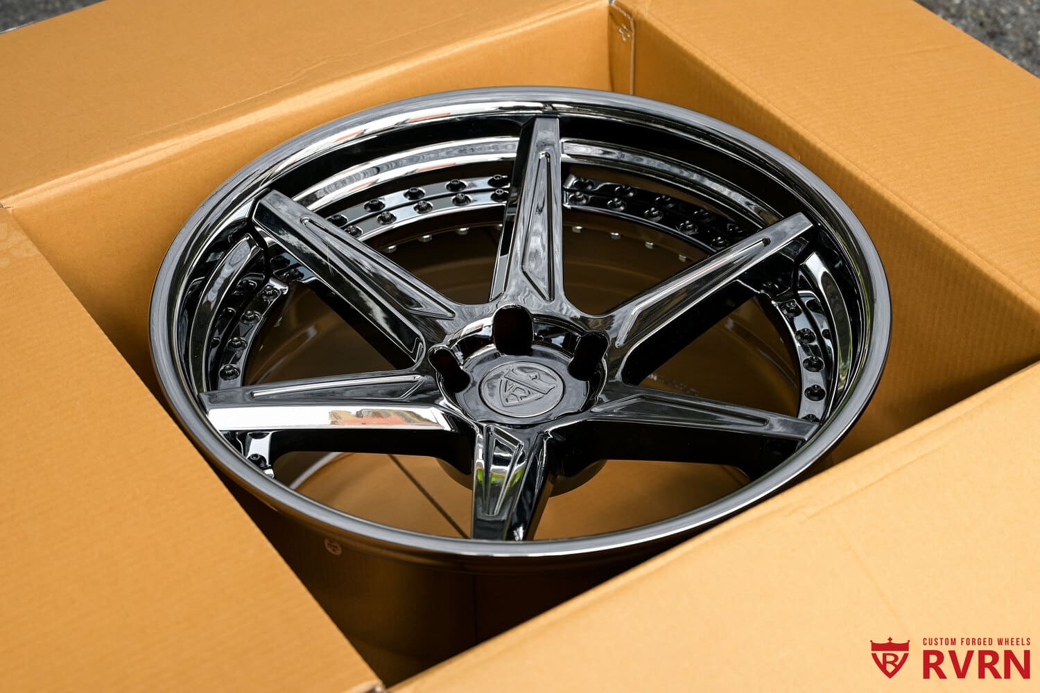 Corvette C8 Wheels: Custom Black Chrome RV-DC19 Rims – RVRN WHEELS