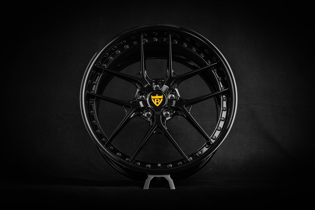 Corvette C8 Z51 Custom Gloss Black 2-Piece Forged Wheels: RV-DR08