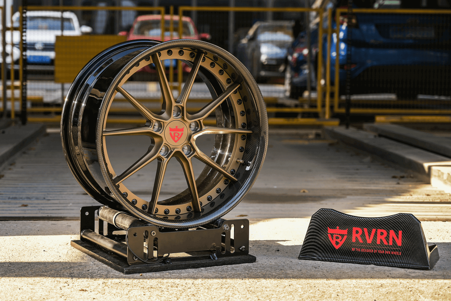 1989 Toyota Pickup Truck Wheels-Custom Forged 2-Piece Bronze and Carbon Fiber Rims-RVRN Wheels RV-DB082 Series-18inch staggered rims