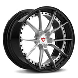 Aston Martin wheels in silver and black finish with 10 spoke design for luxury performance