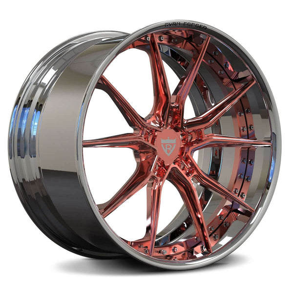 polished rose gold and chrome custom wheels for Corvette C8 – built-to-order luxury
