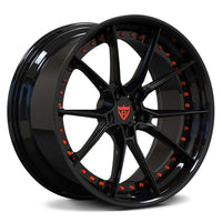 Black and orange rims for any vehicle-RVRN Wheels-Custom Forged 2-Piecew Wheels Series RV-DB082