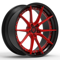 Red and black rims for any vehicle-RVRN Wheels-Custom Forged 2-Piecew Wheels Series RV-DB082