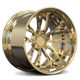 Gold rims with 20inch, 21inch size, RVRN custom forged step lip wheels for Corvette C1-C8, custom per order