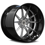 Custom forged RV-DC05 deep dish rim in chrome, designed for trucks, SUVs, sports cars. Aerospace-grade 6061-T6 aluminum, 20 inch style.