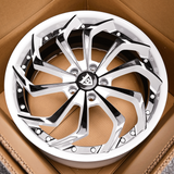 Corvette C8 Wheels-White and Black Color Rims for Vette-RVRN Custom Forged 2-Piece Wheels Series RV-DC06 Series